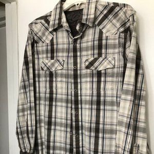 PacSun Kirra Men's Cotton Western Plaid shirt Sz S